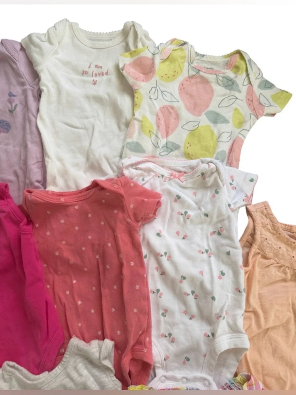 Carter's & Wonder Nation 13pc Baby Girl O-3M Misc Clothing Lot Multicolor
